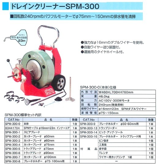 KANTOOL カンツール ワイヤー式排水管清掃機(電動式)ドレイン